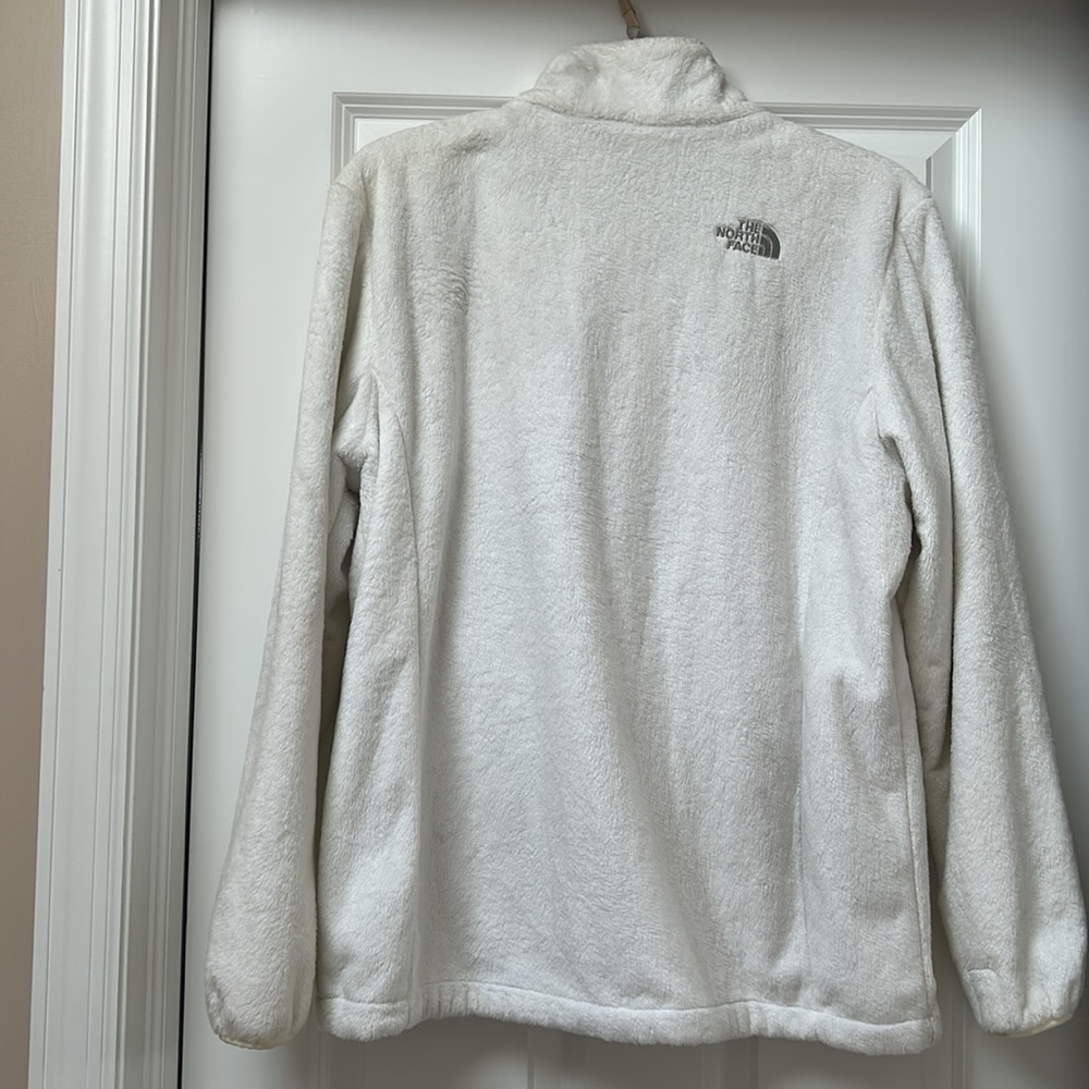THE NORTH FACE Osito Fleece Jacket Womens XXL White Full Zip Pockets High Neck - Picture 2 of 6